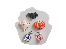 Molde silicona 5 figuras Halloween 